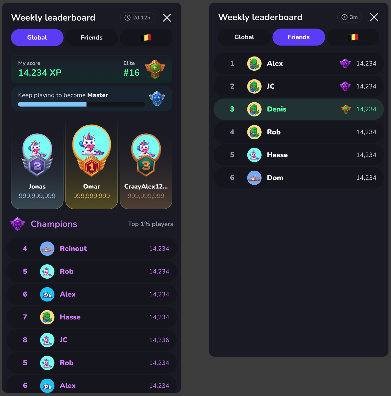 Leaderboard Drawer